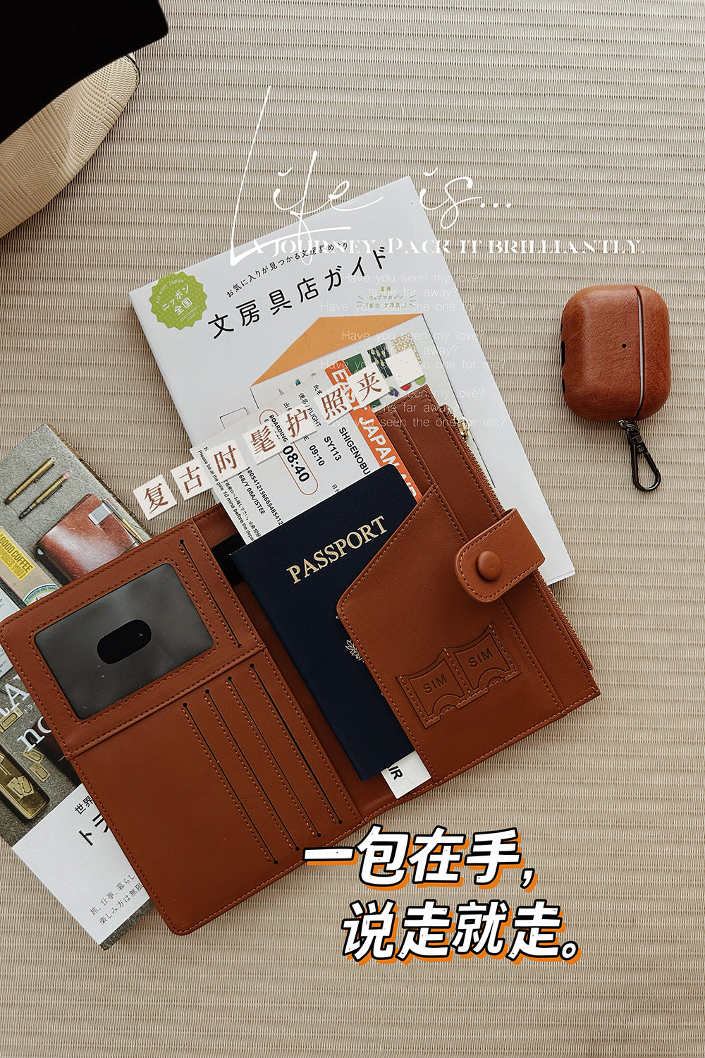 Skyline Travel Wallet Passport Holder with Card Holders – Stylish & Secure