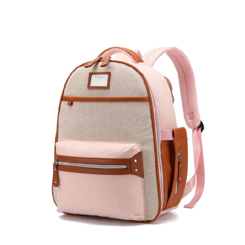 Trendy Canvas Diaper Backpack for Mummy