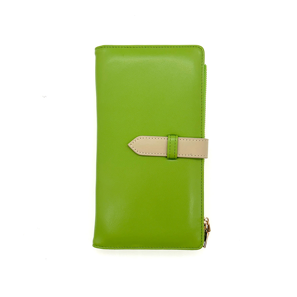 Elegant RFID‑Blocking Leather Passport & Card Holder – Women’s Travel Wallet Organiser